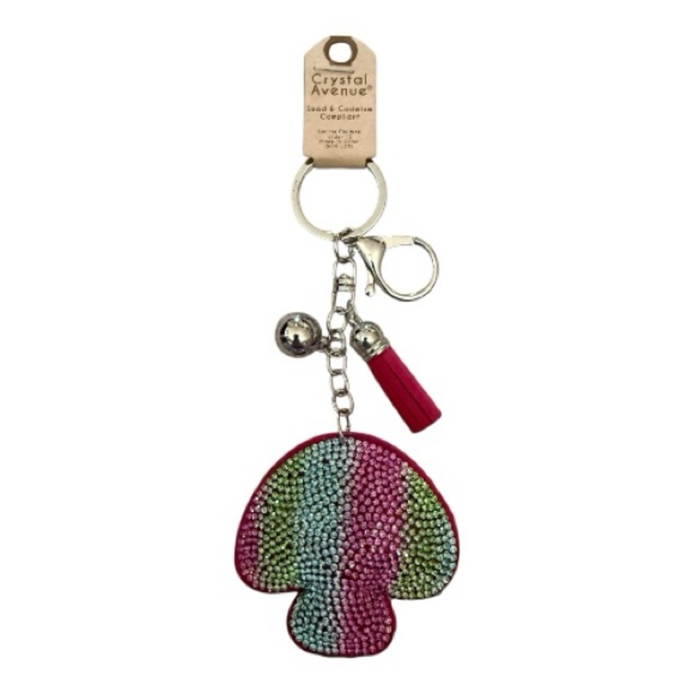 Multicolor Mushroom Keychain